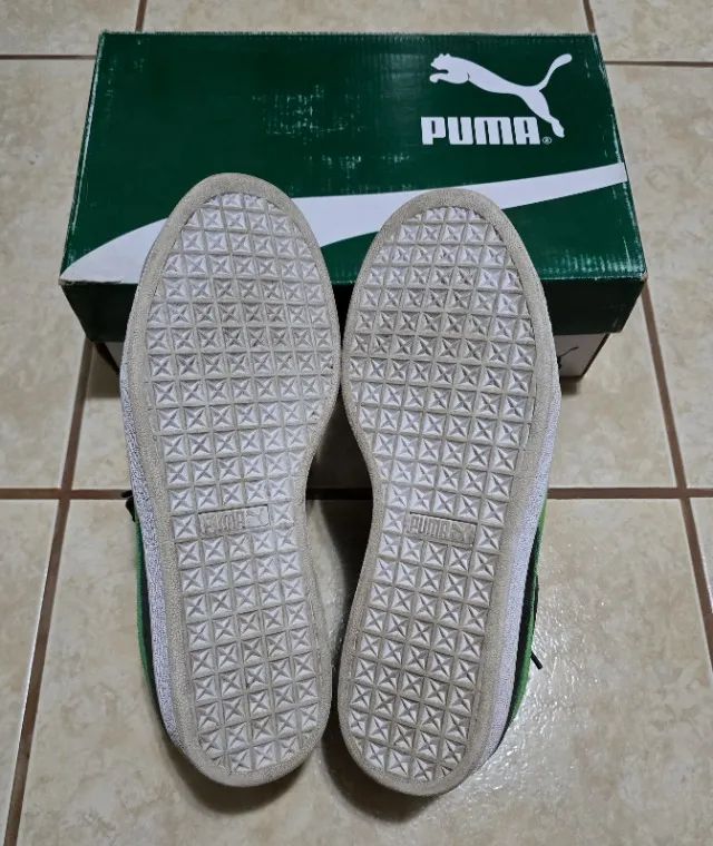 Puma Suede Cinza/Verde - Foto 4