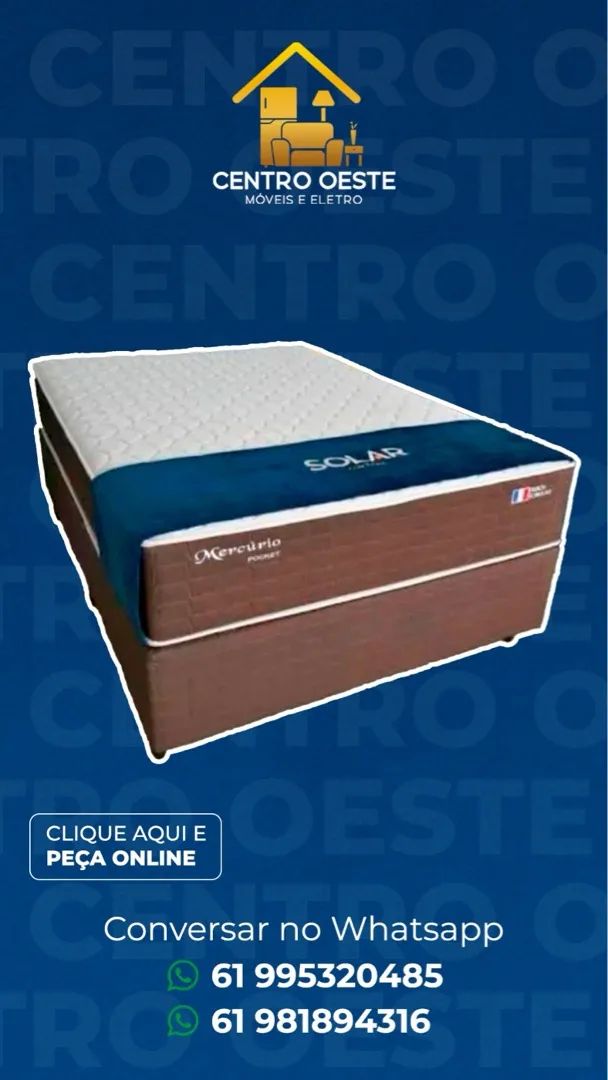 Cama box casal molas ensacadas / marrom 