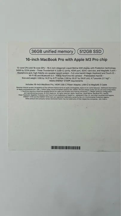 MacBook Pro M3 Pro 14.2 1TB - Foto 2