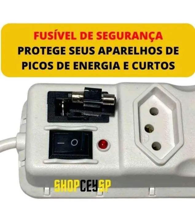  FILTO DE LINHA TOMADA COM PROTEÇÃO CONTRA CURTO - Foto 4