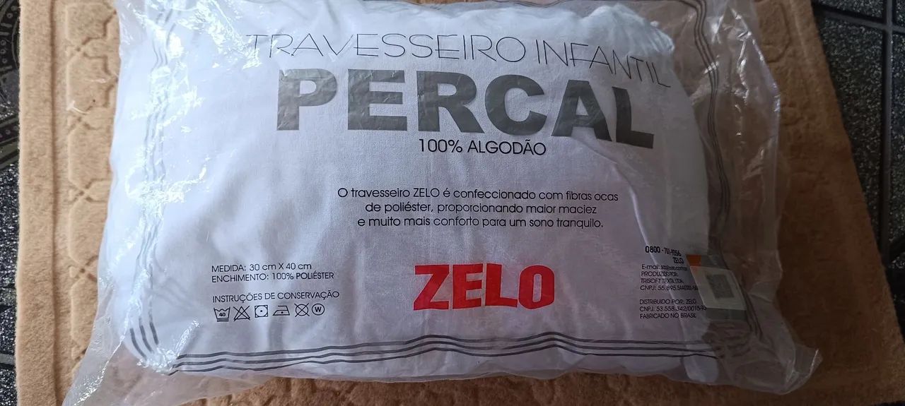Travesseiro Infantil Percal 100% Algodão - Zelo