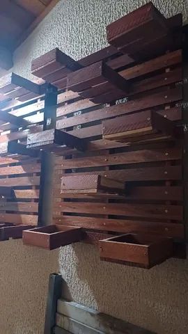 jardim vertical de madeira - Foto 3