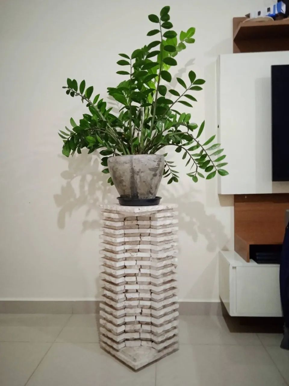 PEDRA COM VASO