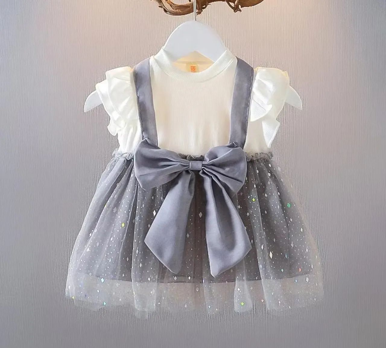 Vestido Saia De Princesa Infantil brilhoso prateado