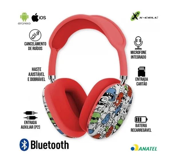 Fone de Ouvido Headphone Bluetooth XC-BTH-52 X-Cell - Foto 5