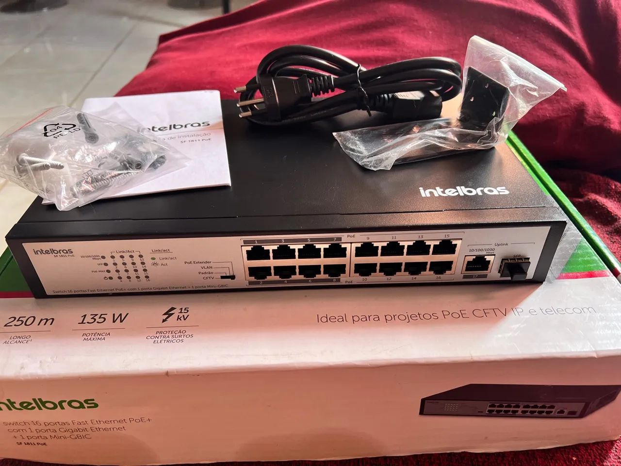 Switch Intelbras 16 Portas PoE+ Gigabit - Foto 4