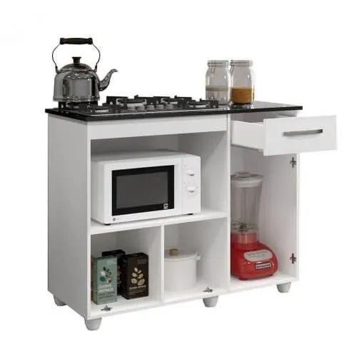Balcão para Cooktop 4 Bocas Violeta  1,14 cm - Kaiki  Pronta Entrega  - Foto 2