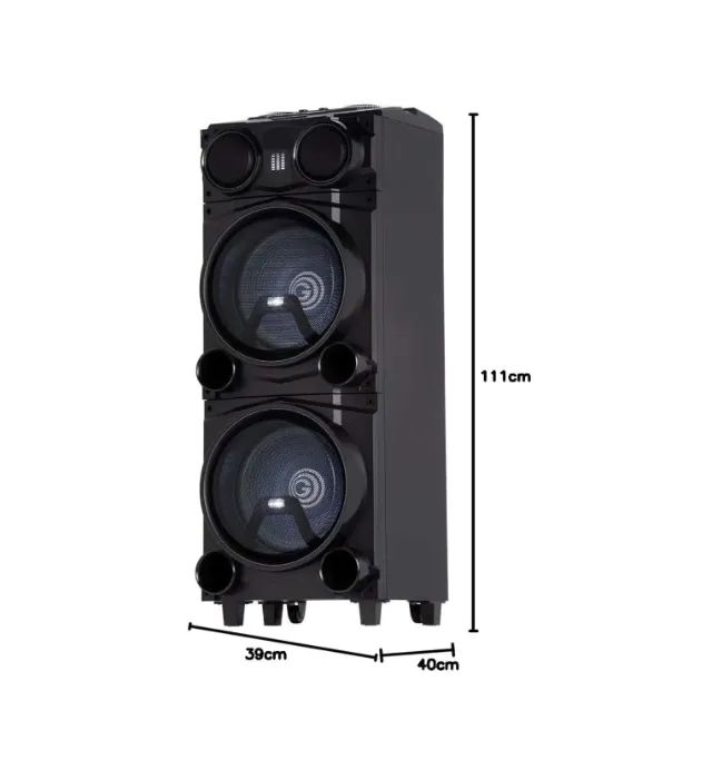 Caixa Torre De Som Black Bass Bluetooth 2xWoofers 12" Gradiente GDB12M 1800W  Seminova. - Foto 3