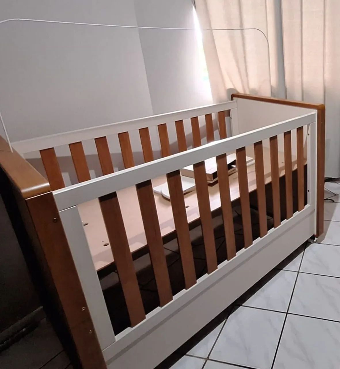 Berço/Mini Cama Tutto em MDF com rodinhas