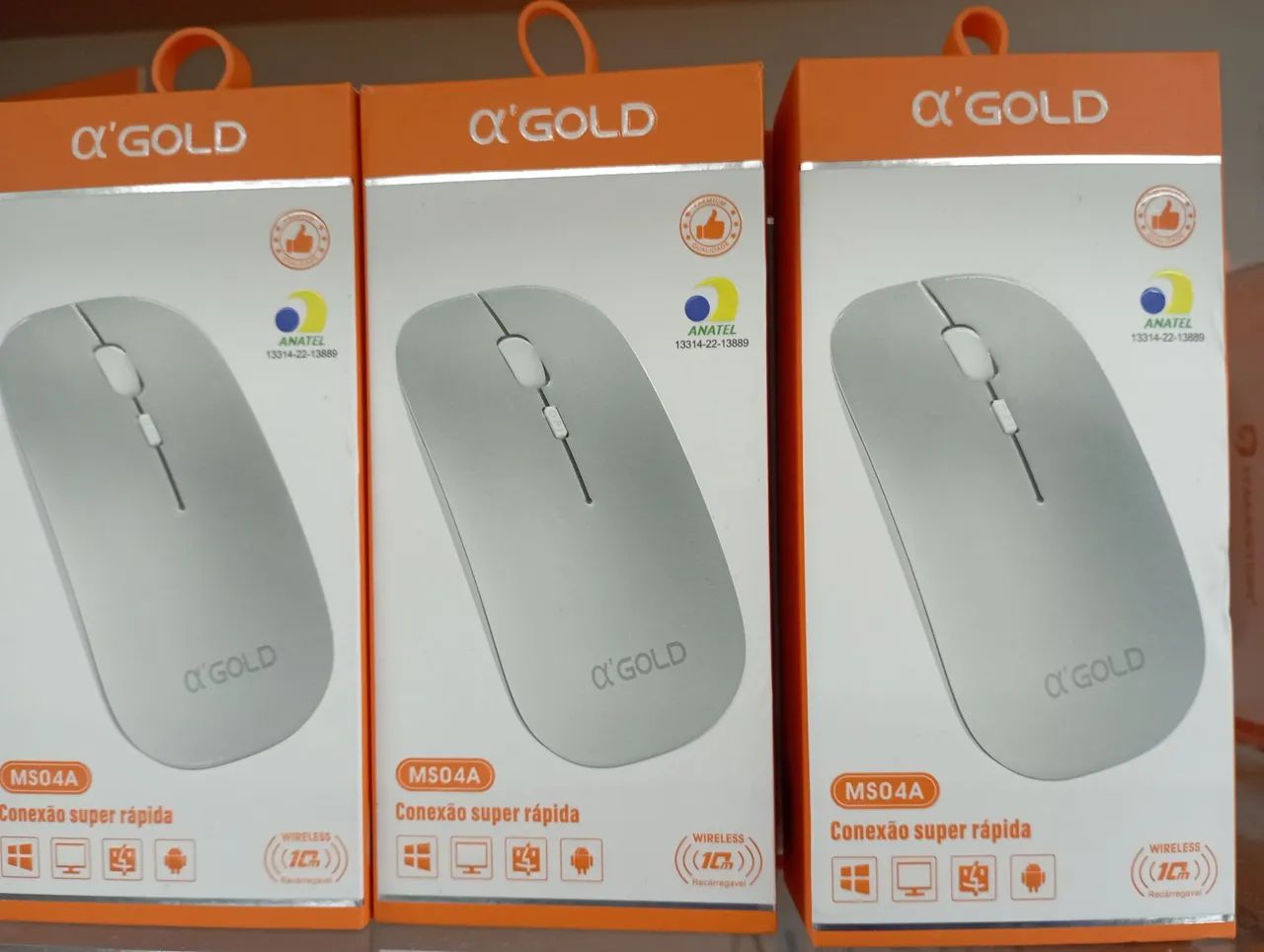 Mouse sem fio Recarregável agold Ms04a