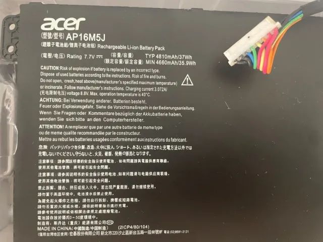 Bateria Acer AP16M5J Semi-Nova, Foi Pouco Usada - Foto 3