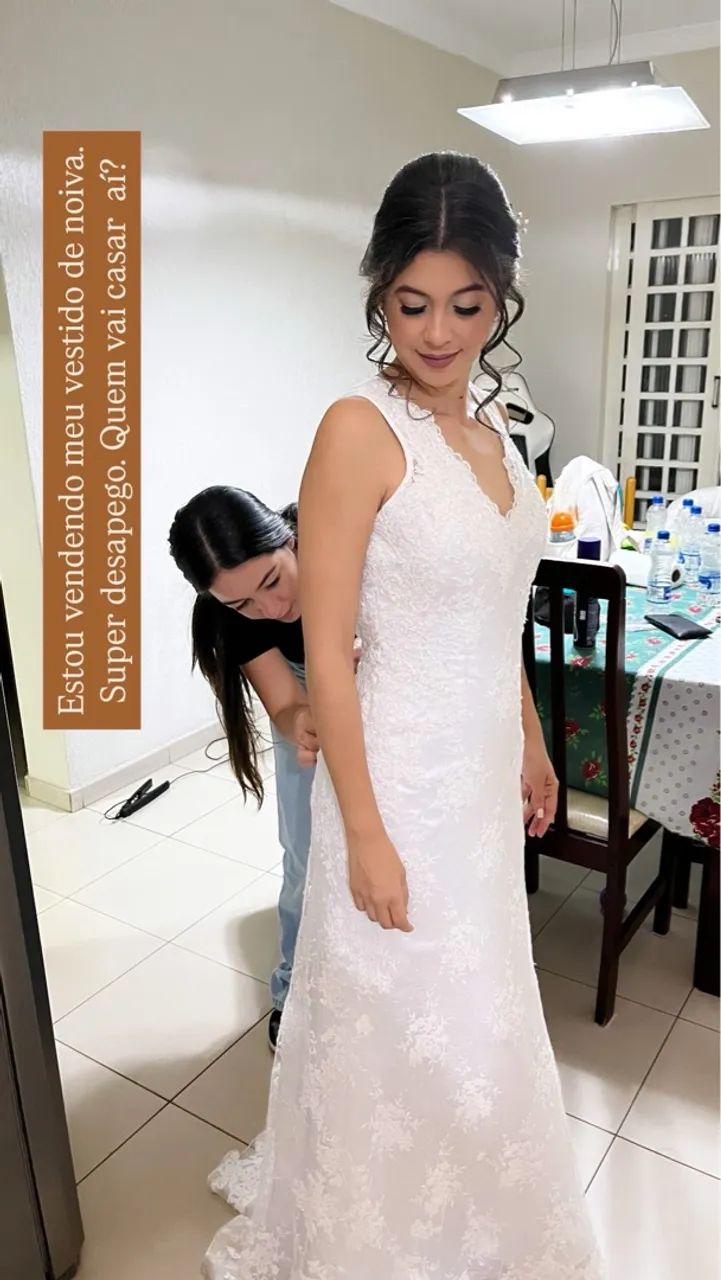 Vestido de noiva lindíssimo e bem conservado 