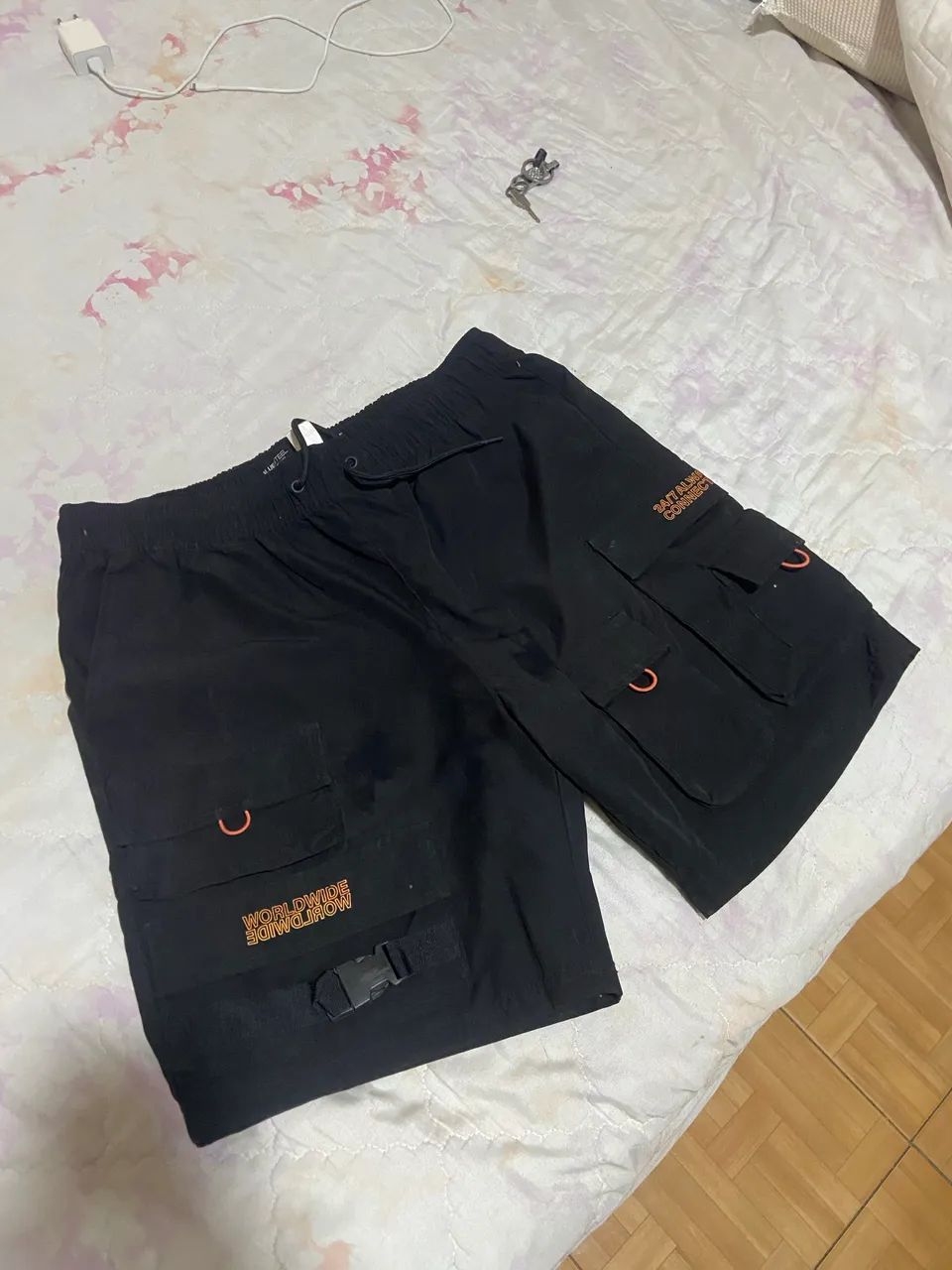 Bermuda cargo masculina preta - Foto 2