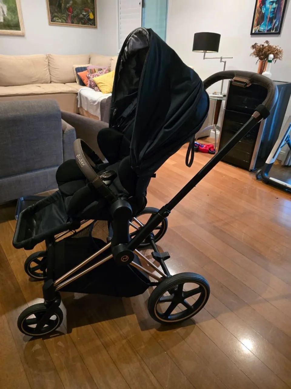 Vendo carrinho e bebê conforto Cybex Priam Rose Gold 