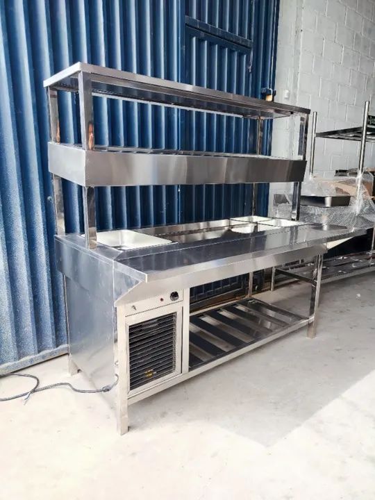 Buffet em Aço Inox com Banho Maria - Ideal para Manter Alimentos Aquecidos