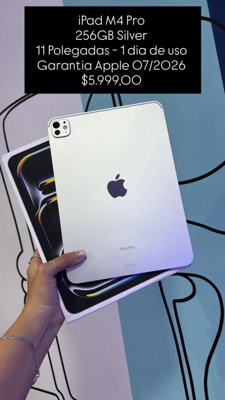 M4 第7世代 iPad Pro 11インチ 256GB シルバー Ipad M4 Pro / 11 Polegadas / Silver / 256GB / 1 dia de uso