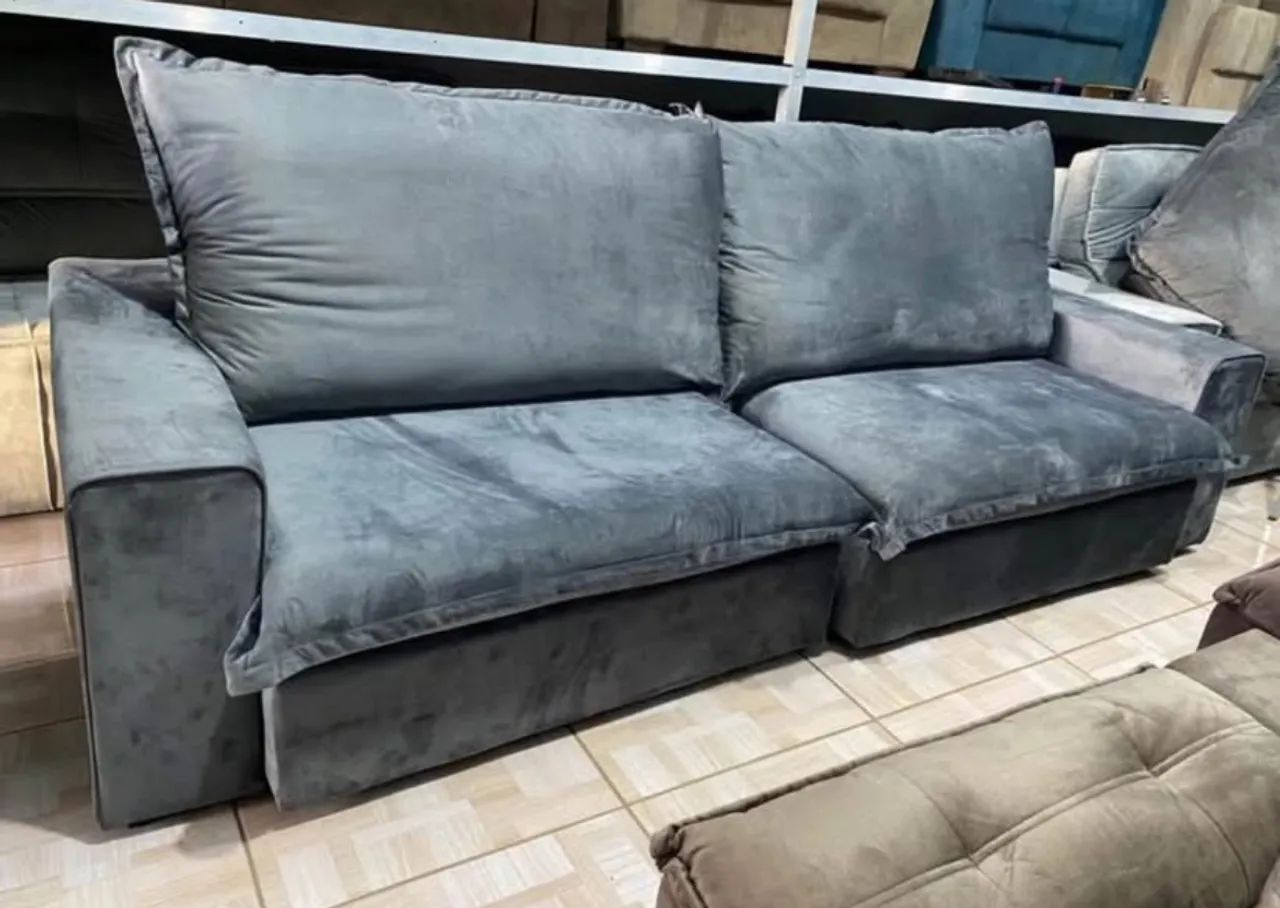 Sofá Retrátil e Reclinável 2.90m NOVO ( PROMOÇÃO ÚLTIMA PEÇA )  - Foto 3