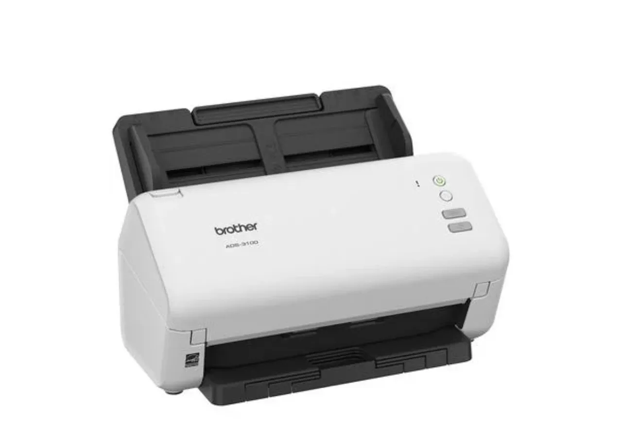 Scanner de Mesa Brother ADS-3100, A4, Duplex, USB, Branco e Preto