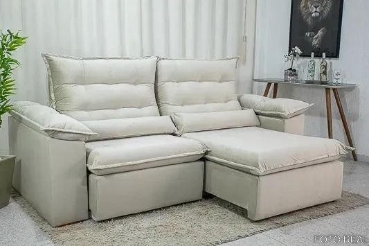Sofá Retrátil Reclinável Emanuelly 2.30m    Pronta Entrega!   RF - Foto 3