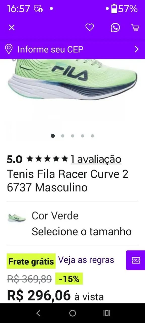 Tênis Fila Original - Verde - Tamanho 39 - Foto 5