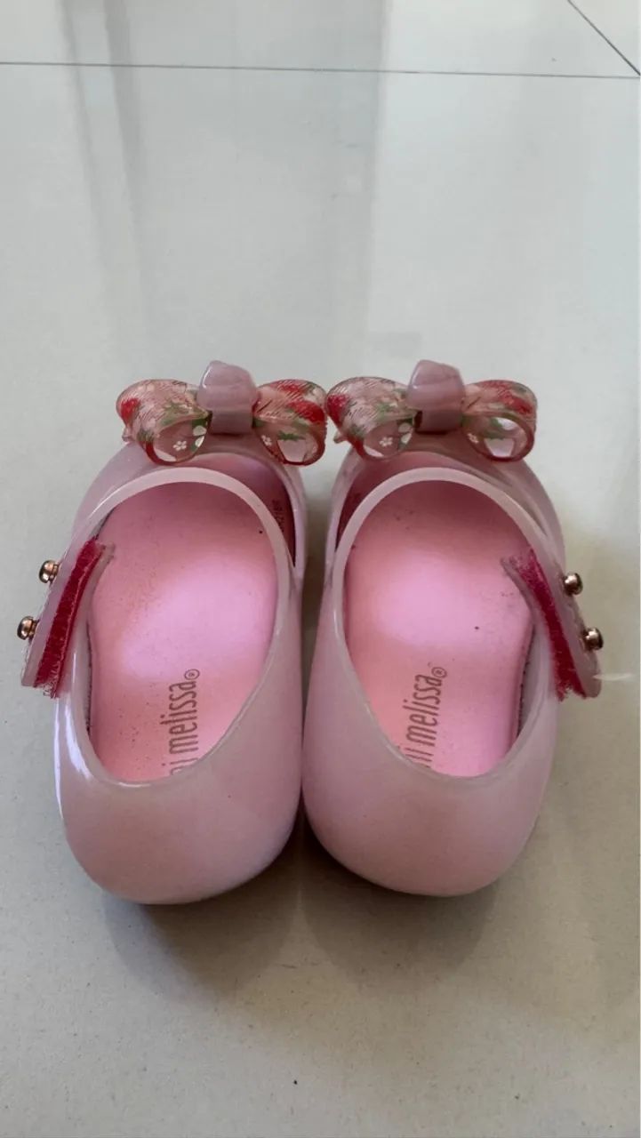 Sapatilhas Melissa Bebê - Strawberry - tamanho 19 - Foto 4