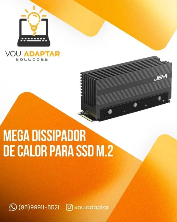 Dissipador de Calor Jeyi Mega para Ssd M.2 nvme e ngff