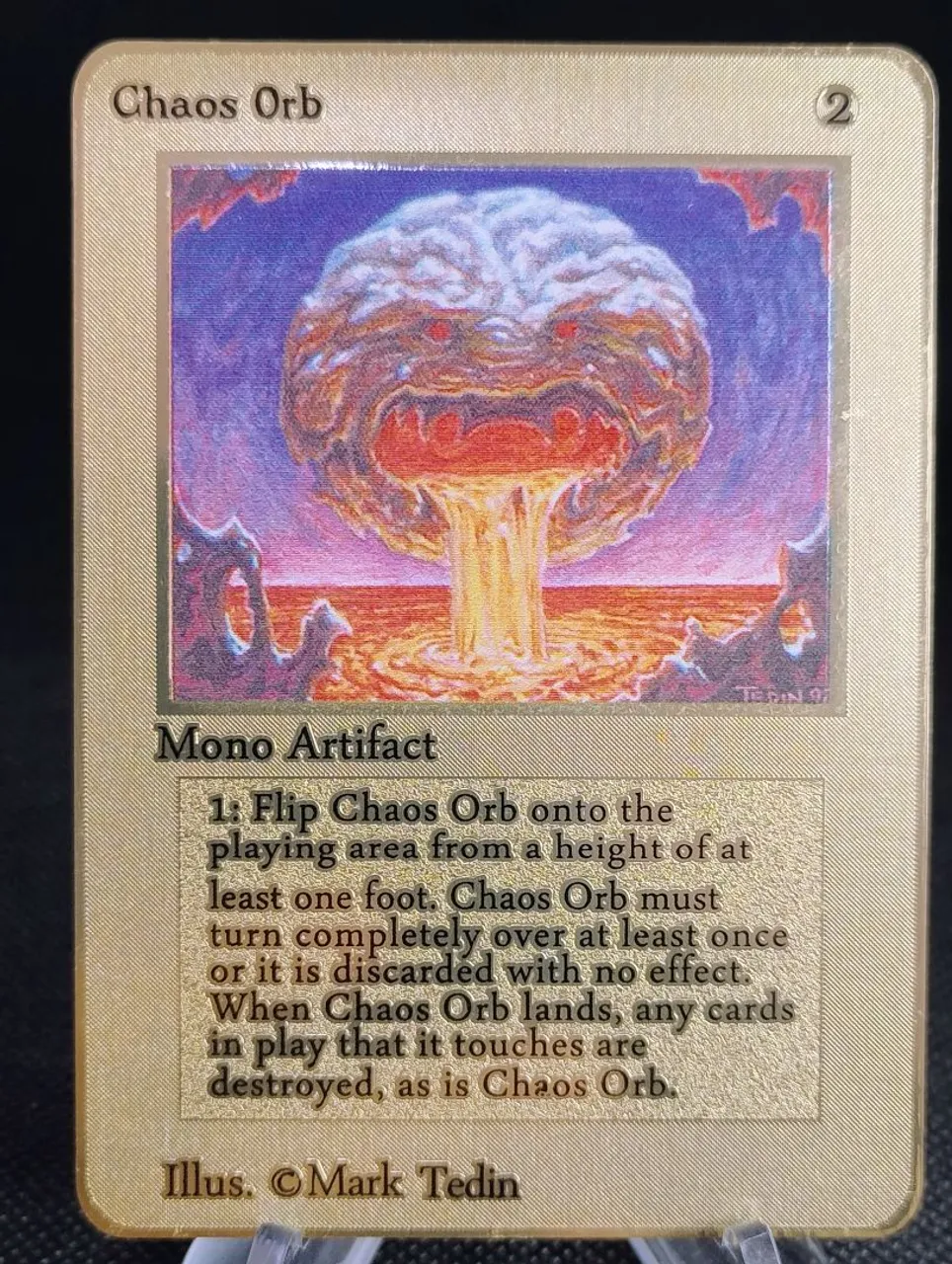 Time Walk (Carta Customizada de Metal) Magic the Gathering