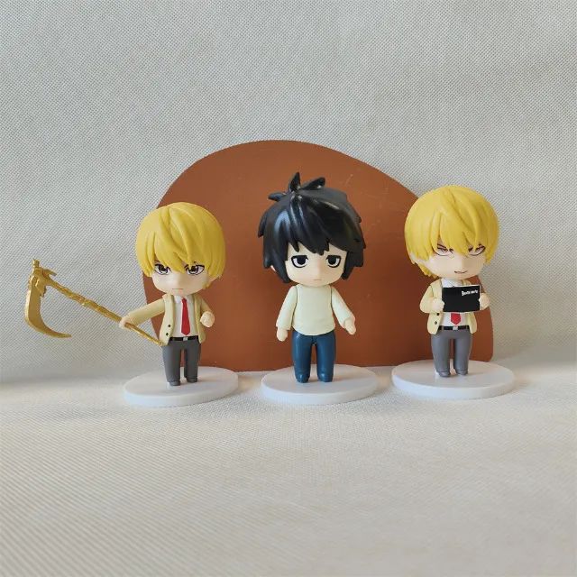 Kit 6 Bonecos de Death Note - Miniaturas de L, Light Yagami (Kira) e Ryuk - Foto 4