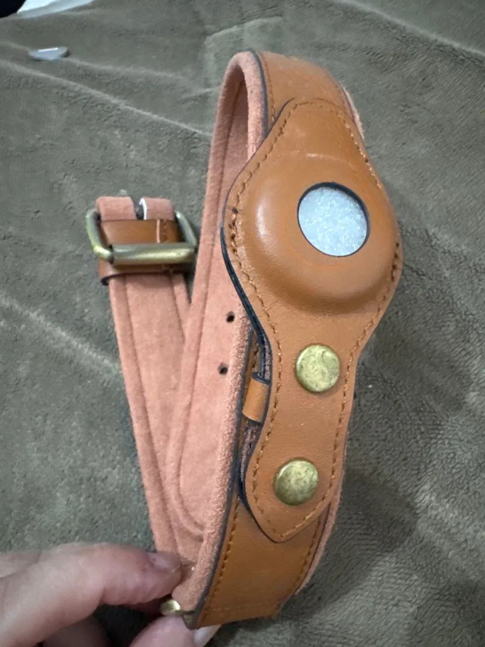 Coleira para cachorro com suporte de air tag 