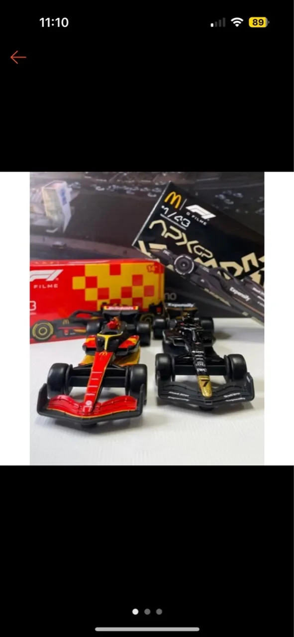 Kit 2 Miniaturas F1 Mc Donalds