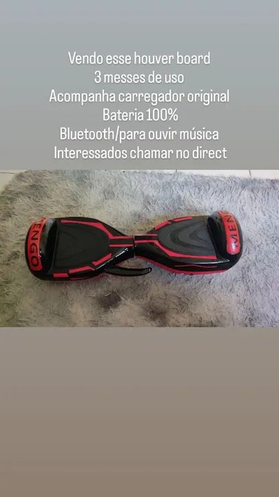 Hoverboard Elétrico - 3 meses de uso