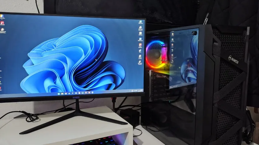 PC Gamer Completo - Ryzen 5, RX 580 8GB, 16GB RAM DDR4 + Monitor 24º Mancer