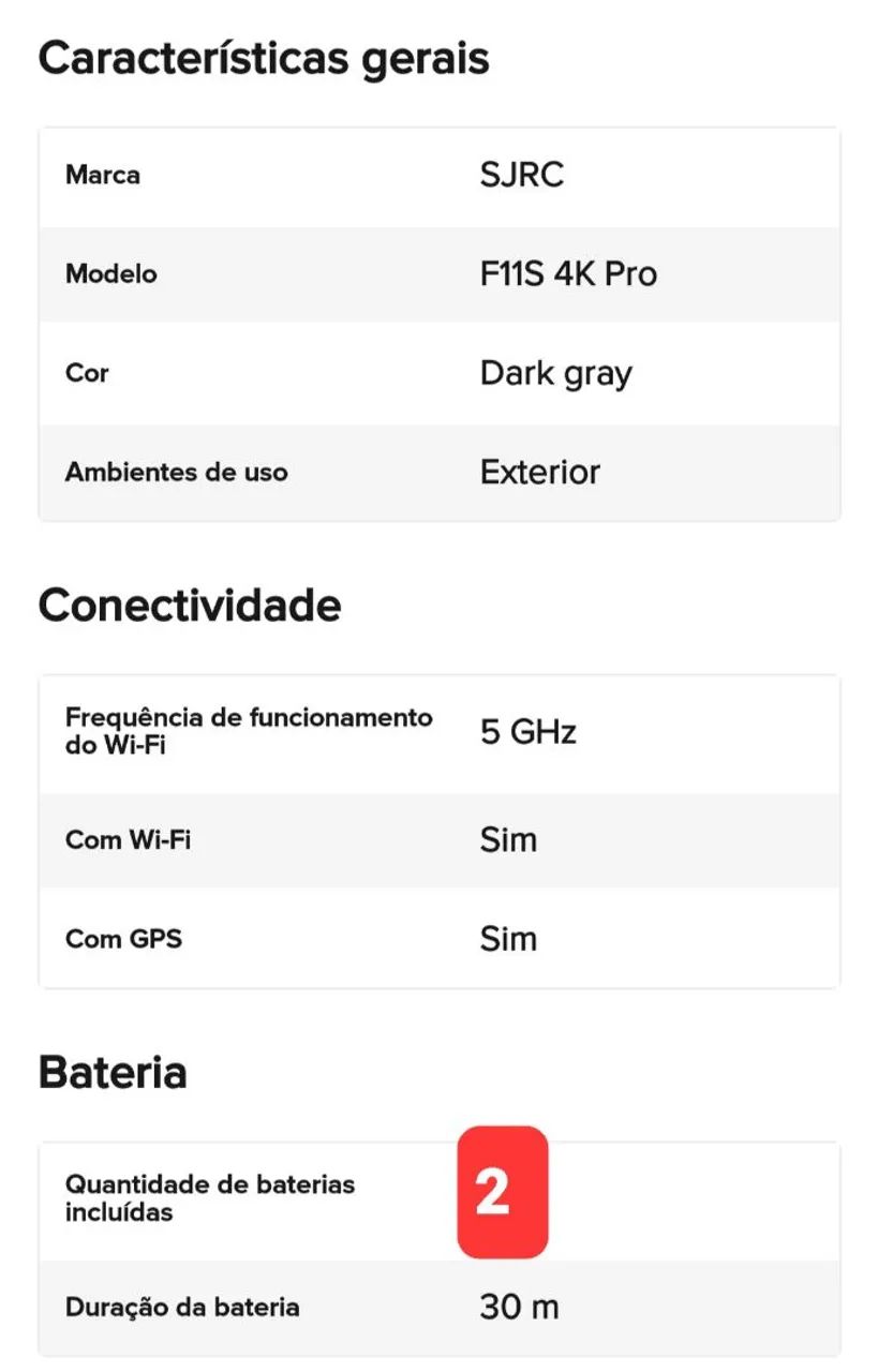 Drone F11s 4K com câmera e GPS - Conservadíssimo - Foto 4