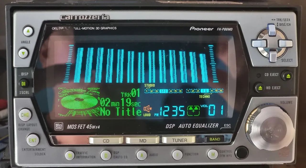 Aparelho cd e md pioneer carrozzeria fh p88md - Aparelhos de Som