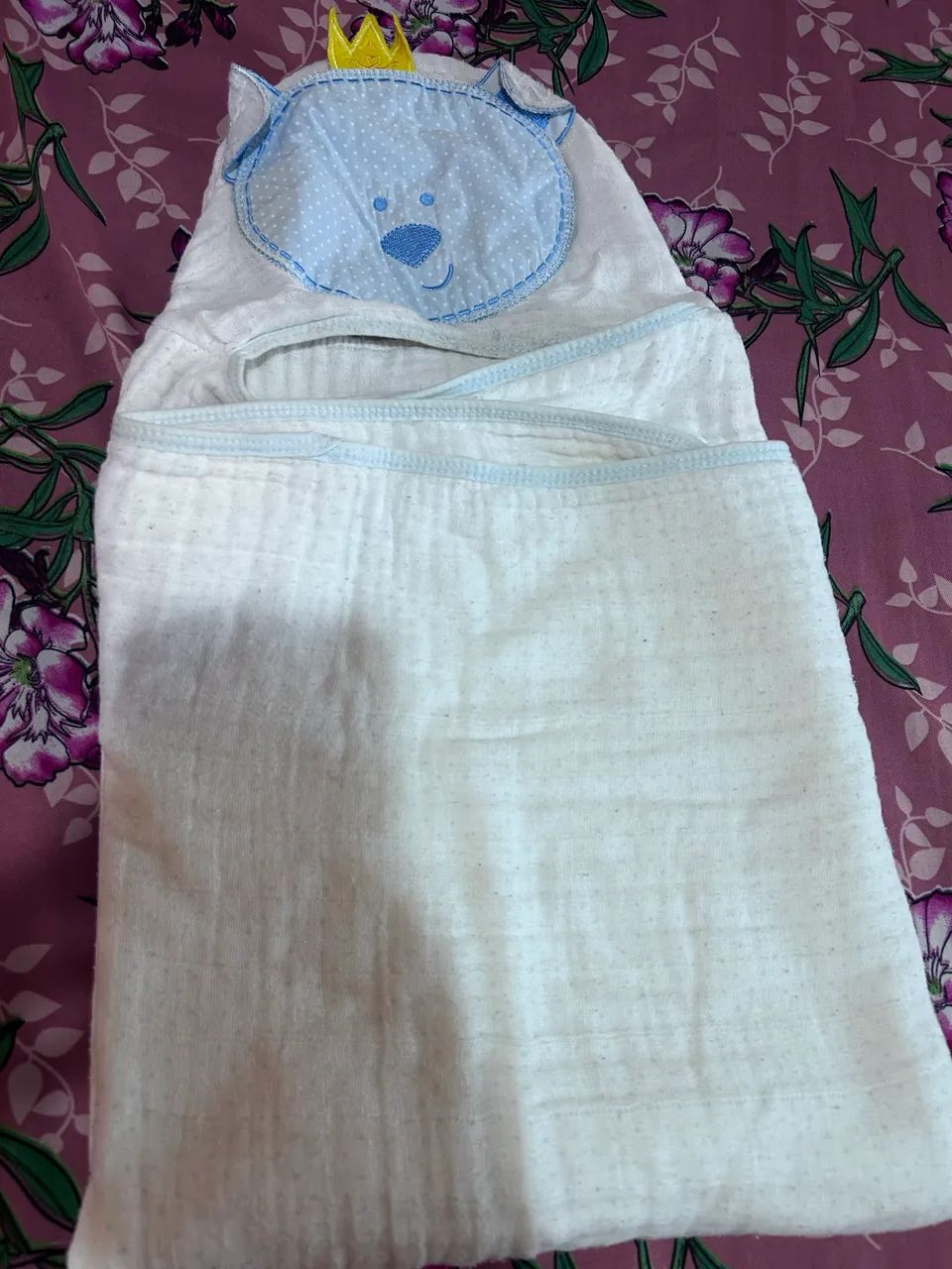 Kit com 2 toalha de banho bebê menino - Foto 3