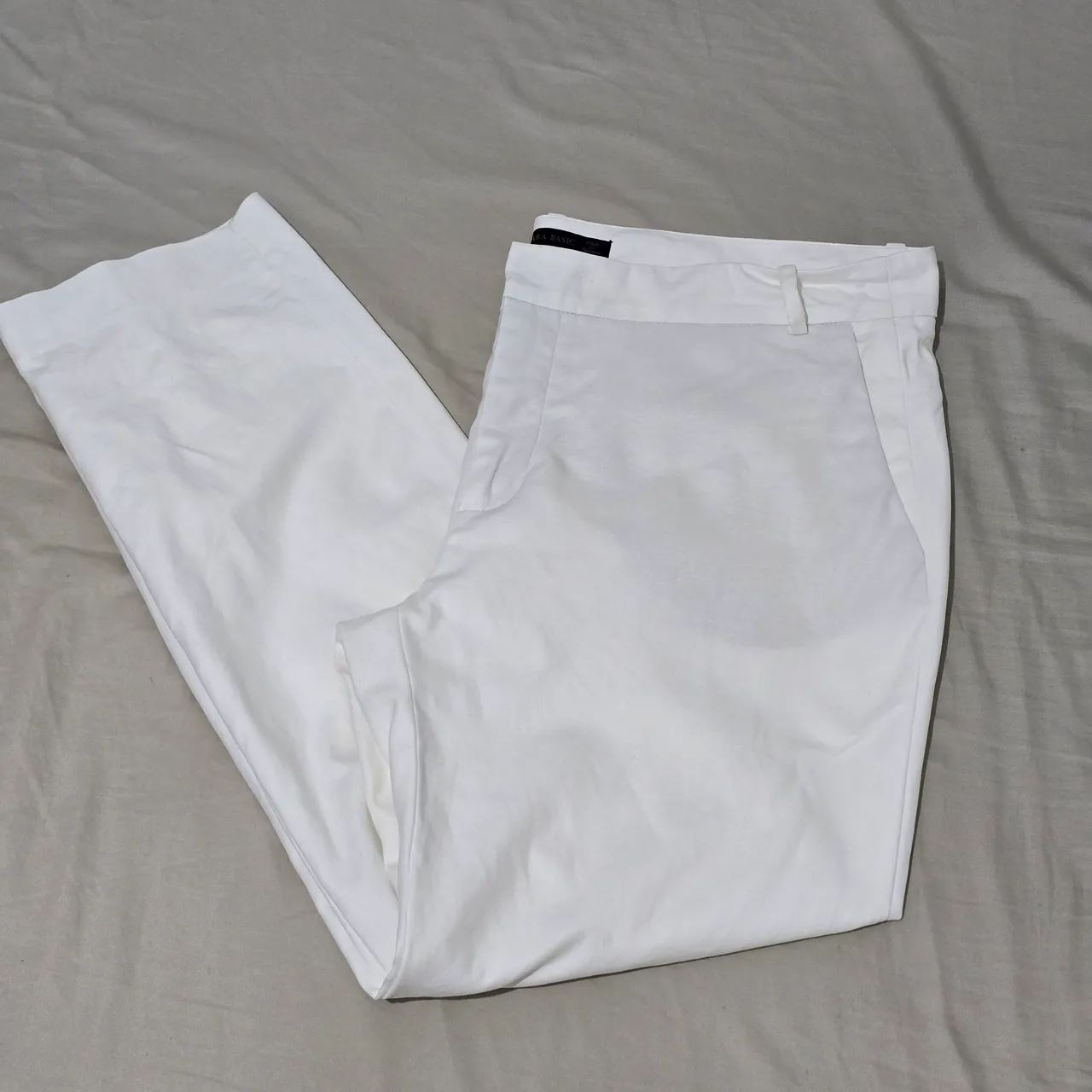 Zara Basics Calça Social Feminina Branca- USADO  - Foto 3