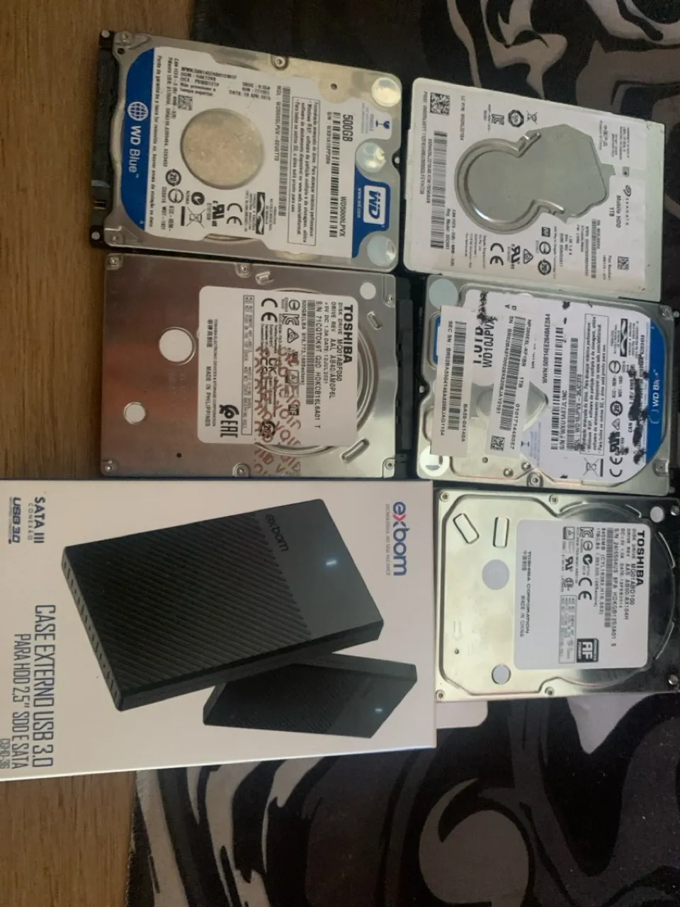 HD de 500 e 1TB/ Case para HD externo