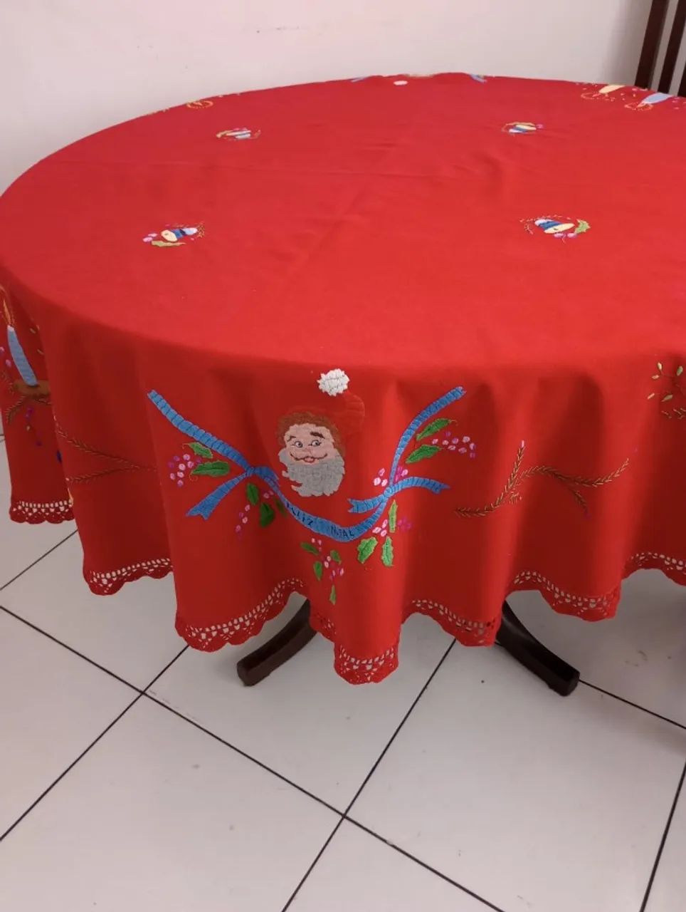 Toalha de Natal Redonda - Foto 4