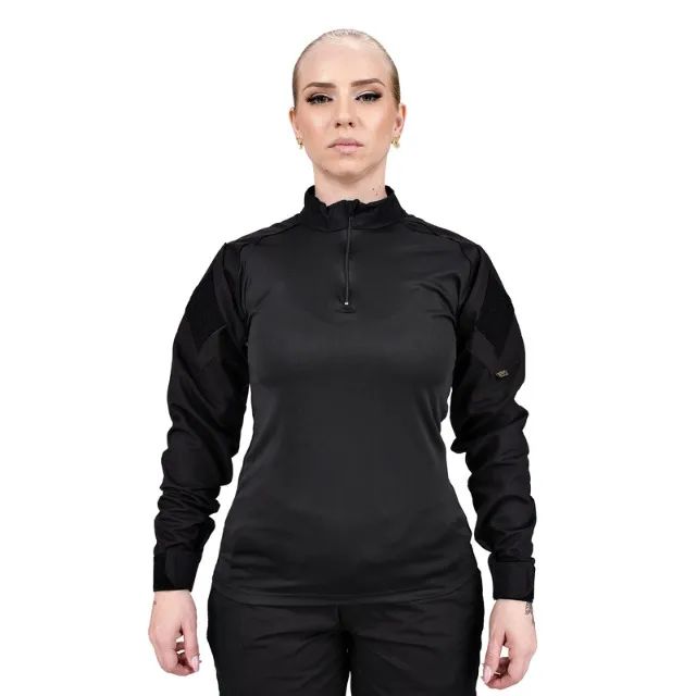 Camiseta Combat Shirt Feminina Preta Longa - Foto 2