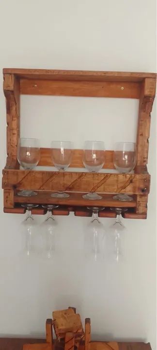 Rack de Vinho em Madeira de Pallet - Foto 4