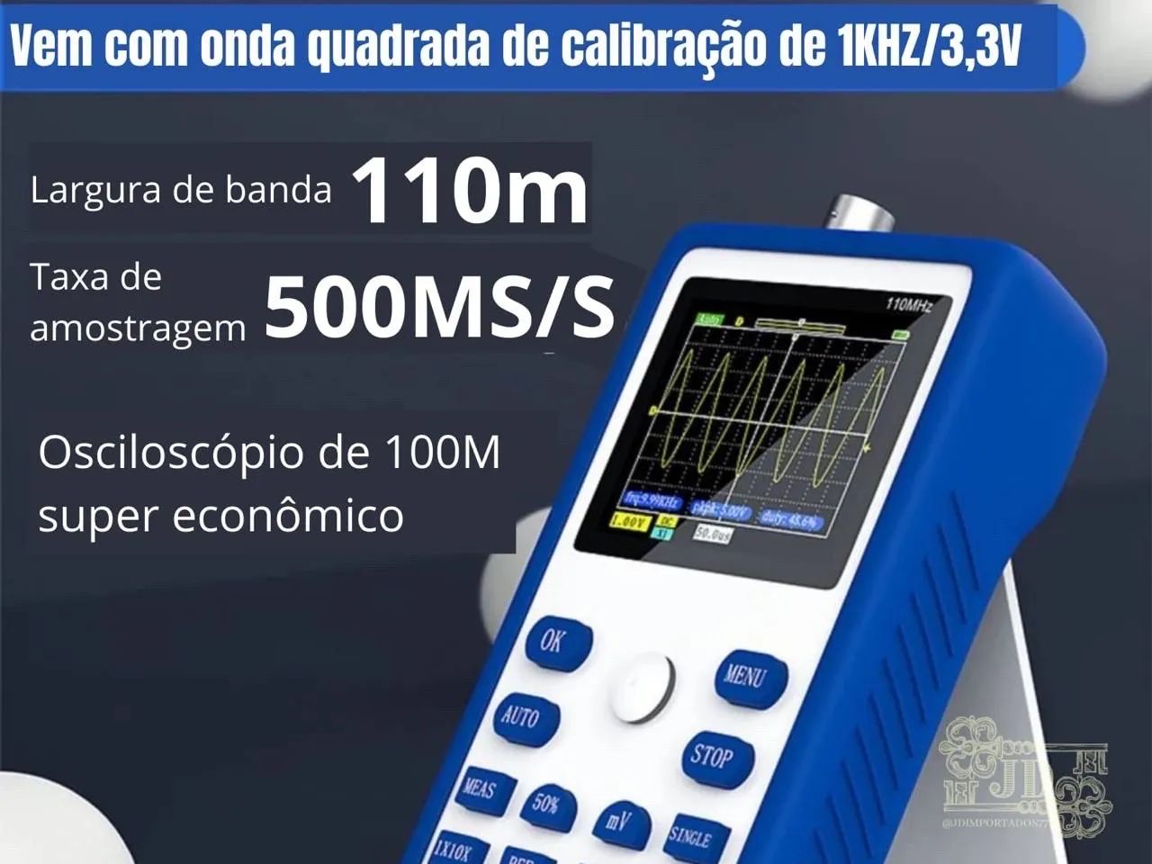 Osciloscópio Digital 100M - 110Mhz - Econômico