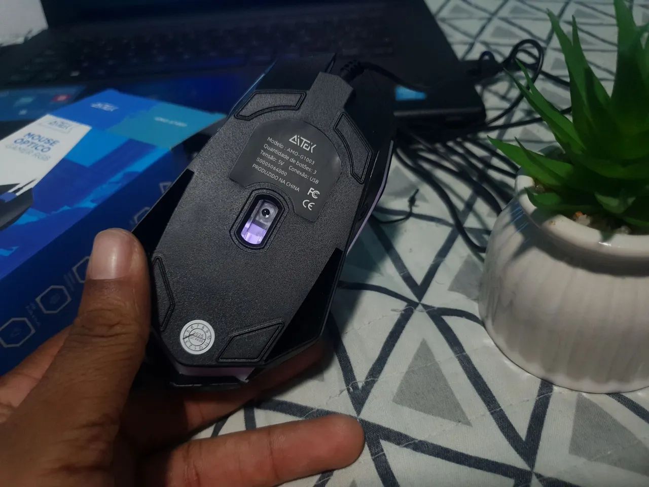 Mouse Gamer Óptico ATEK RGB - Foto 2
