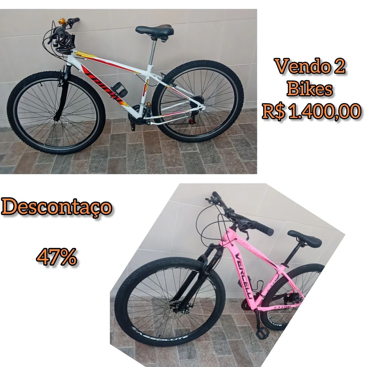 2 Bikes 18 marchas! Impecável!!! R$ 1.400,00 - Foto 3