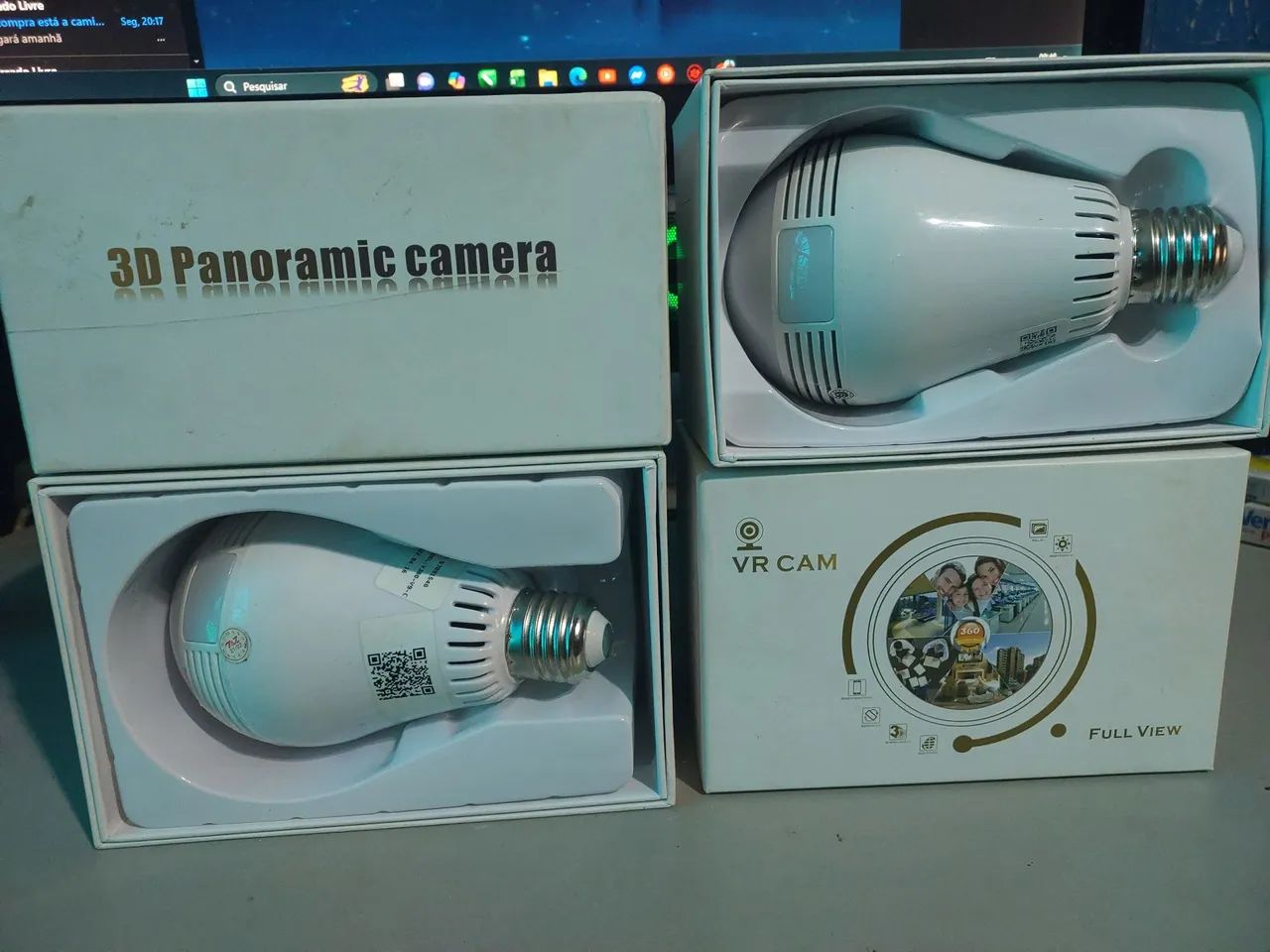 Lâmpada Câmera de Segurança 3D Panorâmica  - Foto 6
