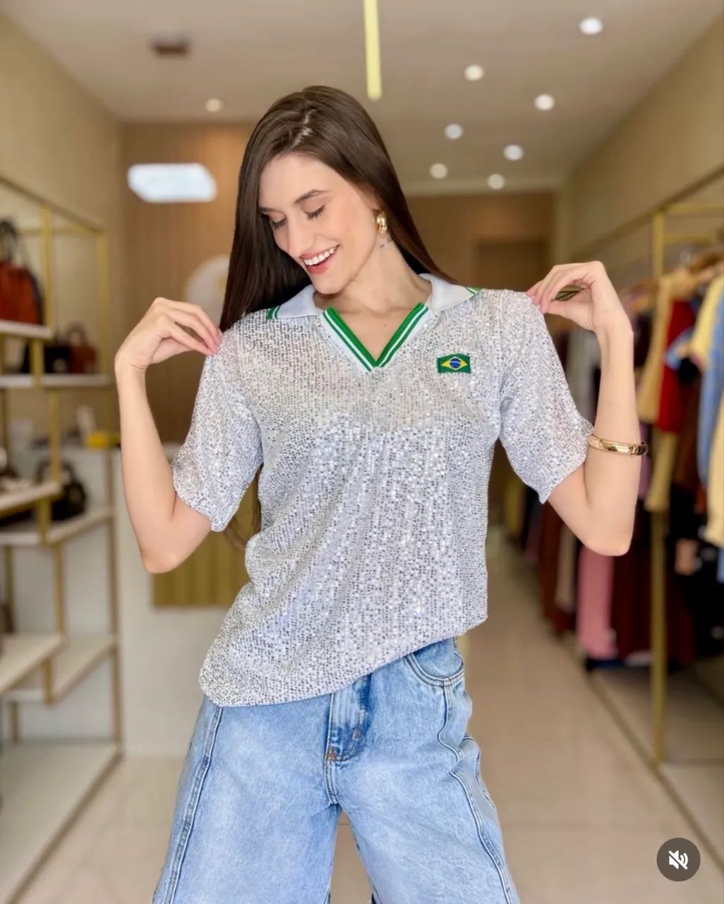 Blusa do Brasil em Paetê