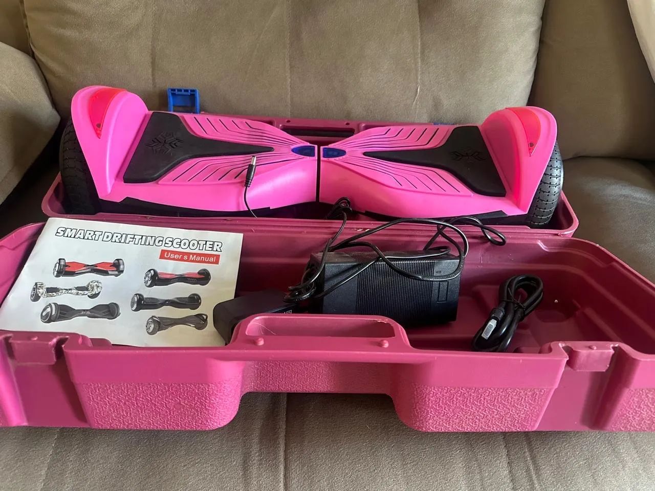 Skate elétrico hoverboard rosa