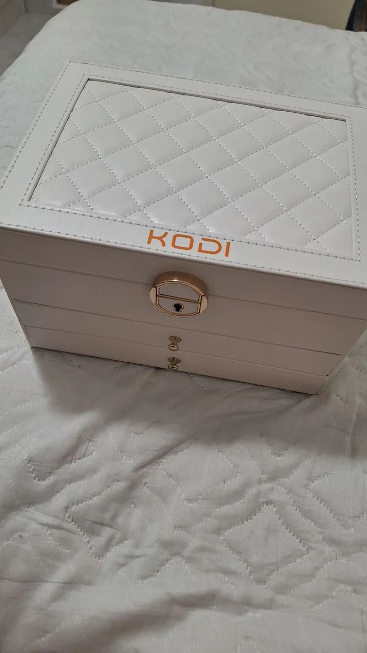 Porta-joias Branco veludo - Foto 2