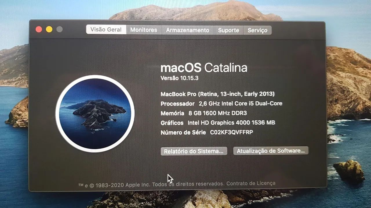 MacBook Pro (retina, 13-inch, Early 2013) core I5 2,6GHz