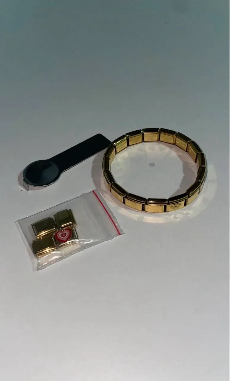 Pulseira Italiana de Charm Clássica Gold - Blisca Charm - Foto 3