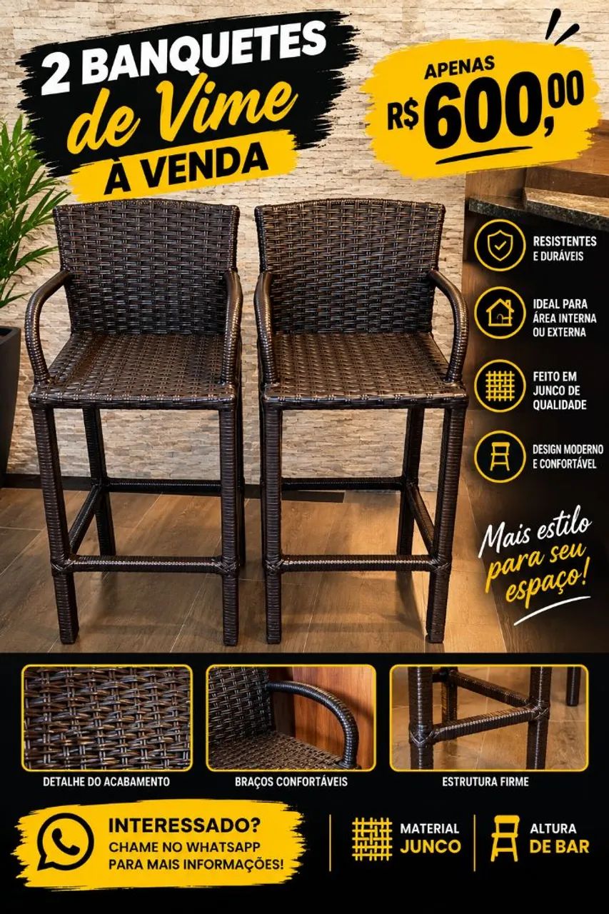 Banquetas Seminovo!